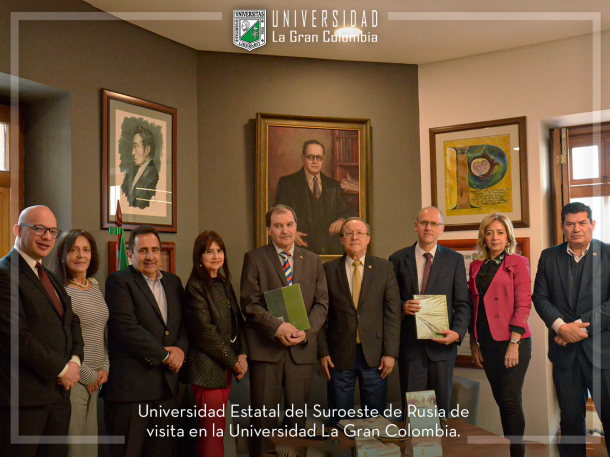 Universidad Estatal del Suroeste de Rusia de visita en la Universidad La Gran Colombia