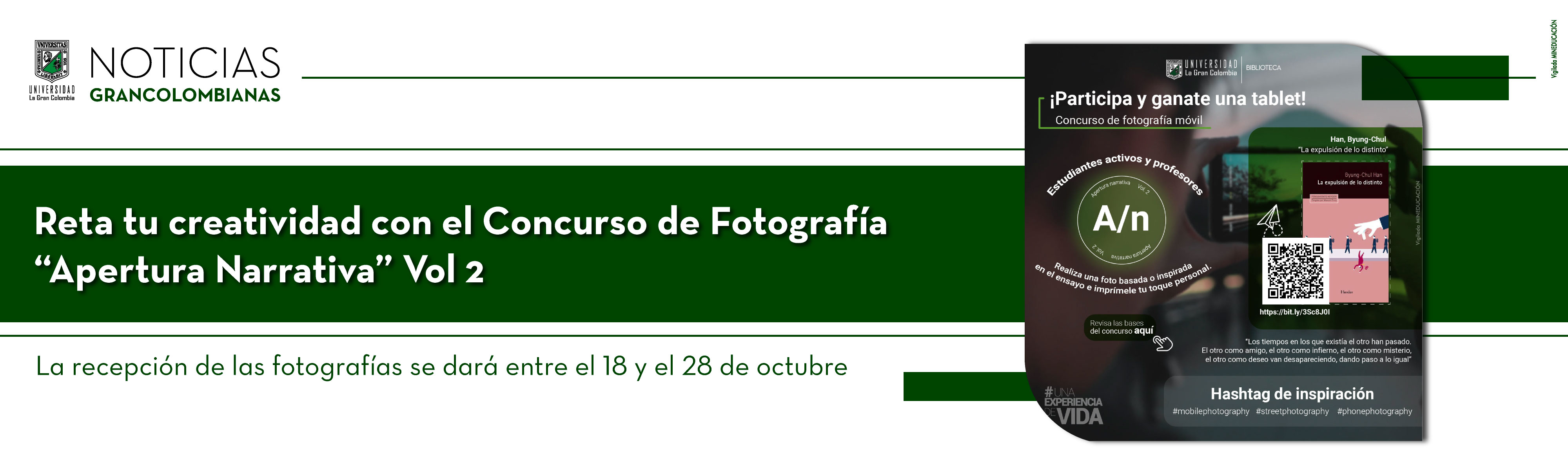 Reta tu creatividad con el Concurso de Fotografía “Apertura Narrativa” Vol 2