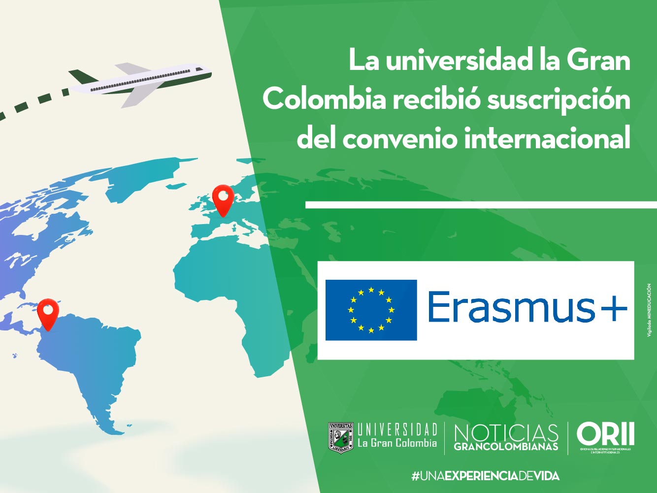 La Universidad La Gran Colombia recibió la suscripción del convenio internacional Erasmus +